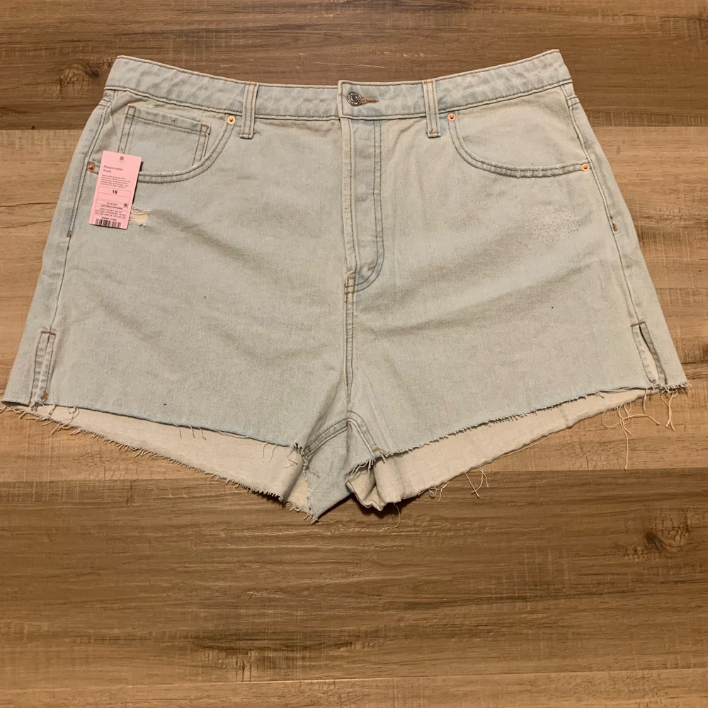Wild fable super high rise cutoff denim shorts. Brand new with tags. Size 16.